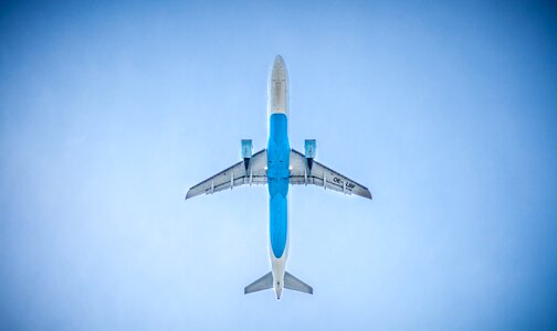 Flight above plane photo