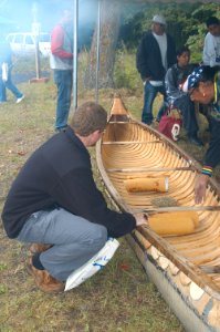 Ojibwe birch bark exhibit
