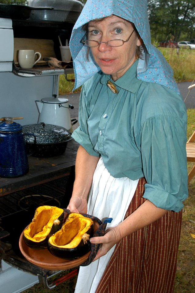 Rebecca Heimark with baked squash