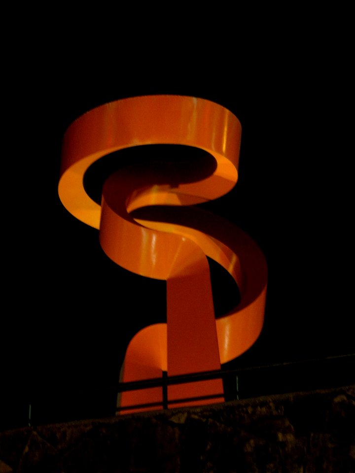 Giant Orange Metal Pretzel