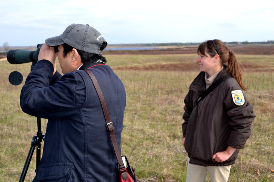 Spotting whooping cranes Erin Uhrley2
