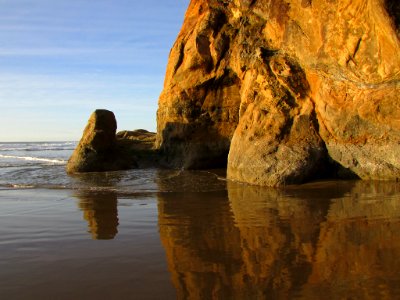 Hug Point at Pacific Coast in OR photo