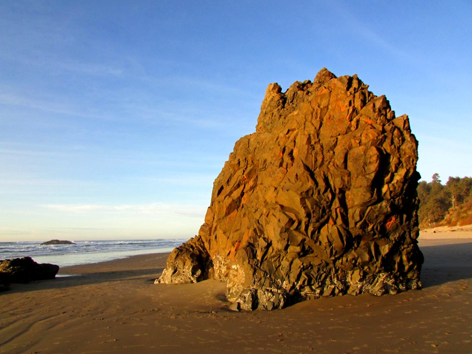 Hug Point at Pacific Coast in OR photo