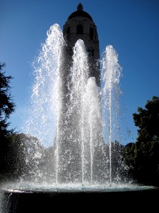Stanford University Tower and Fountain photo
