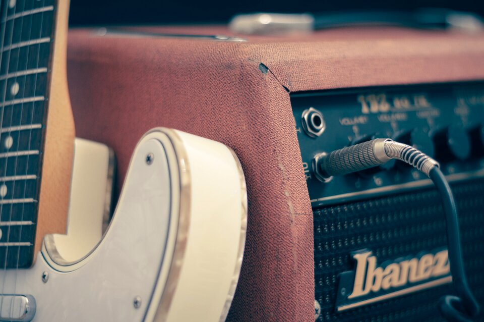 Acoustic guitar electric guitar musician photo