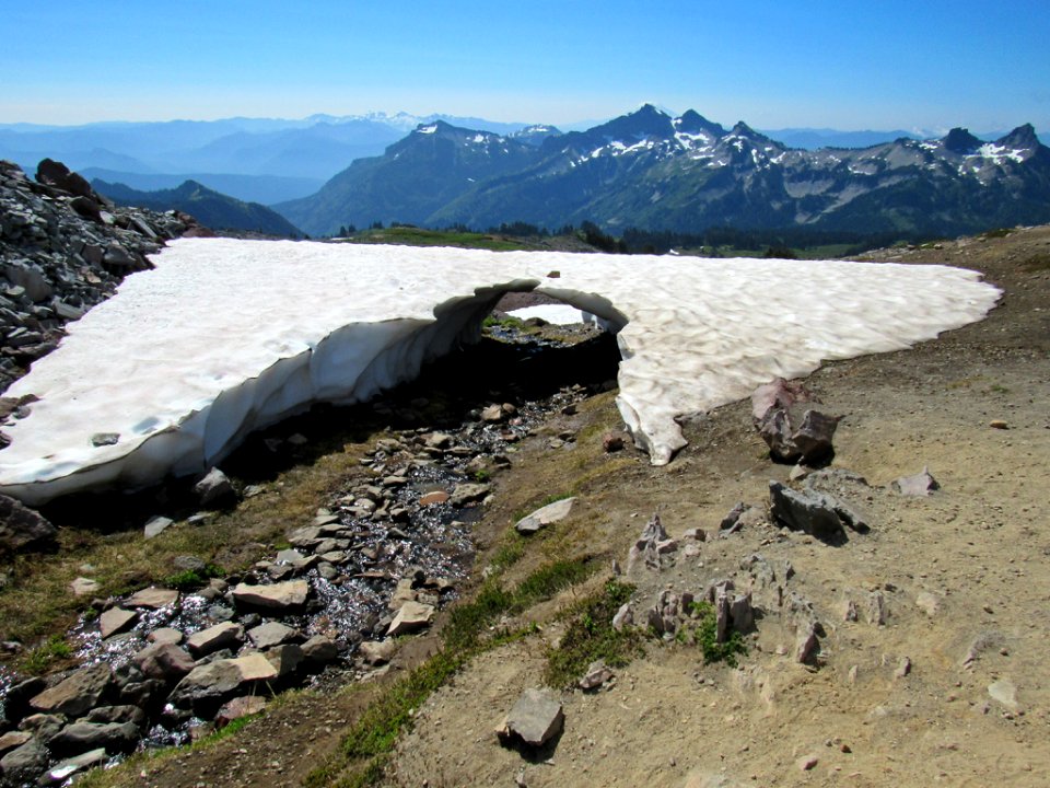 Snow Cave on Skyline Trail at Mt. Rainier NP in WA
