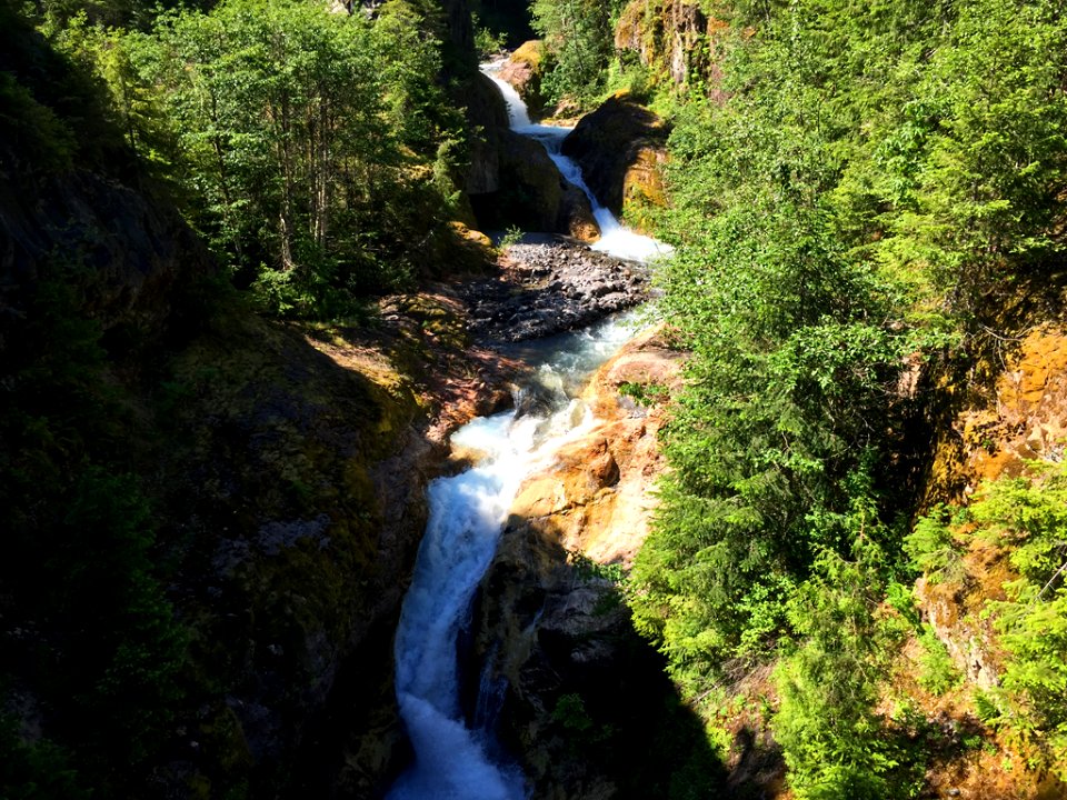 Waterfall on Lava Canyon Trail in Washington
