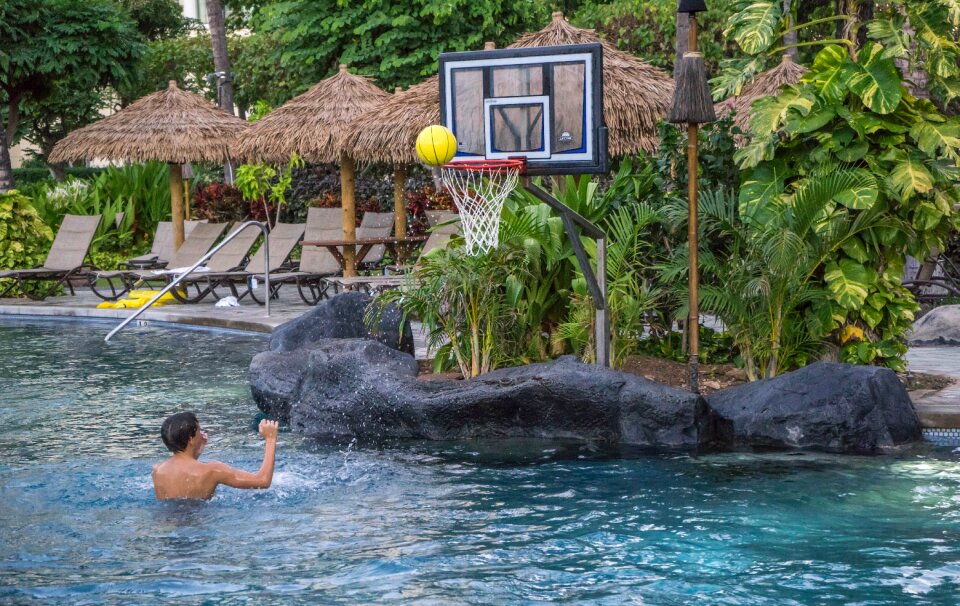 Basketball pool resort