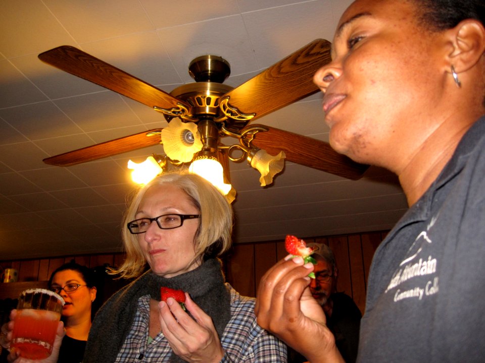 Sampling Chocolate Covered Strawberries... in Strawberry