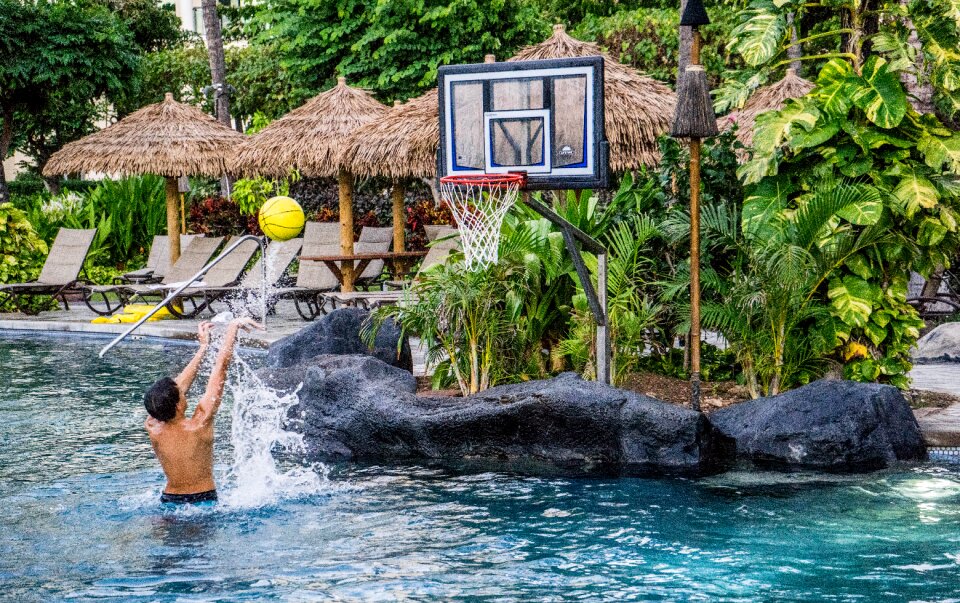 Basketball pool resort