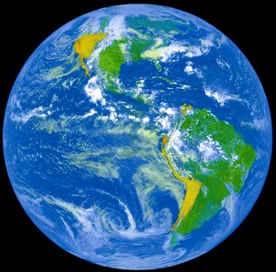 Satellite sphere blue marble