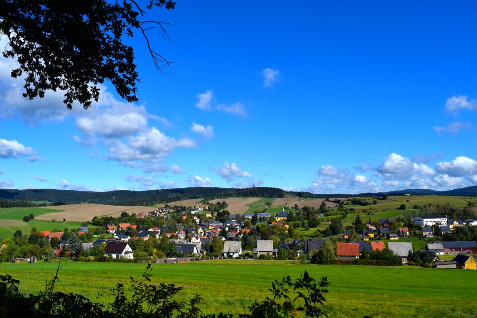 Landscape idyllic saxony