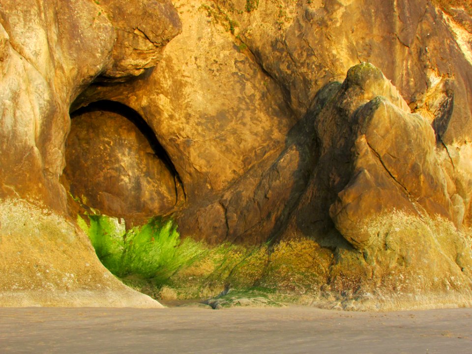 Hug Point at Pacific Coast in OR