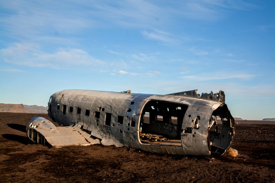 Crash plane DC 3 Iceland