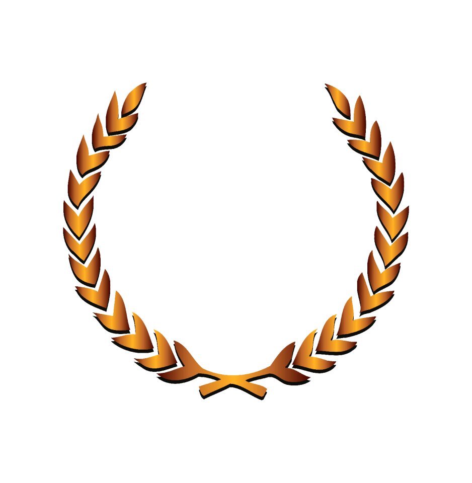 Golden laurels wreath