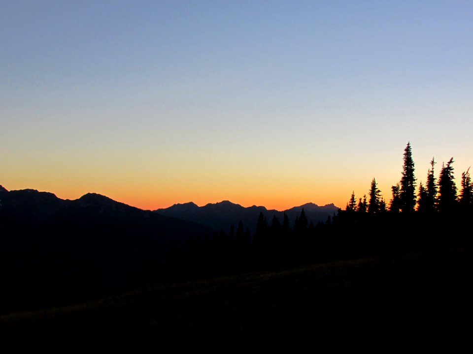 Sunset at Hurricane Ridge at Olympic NP in WA