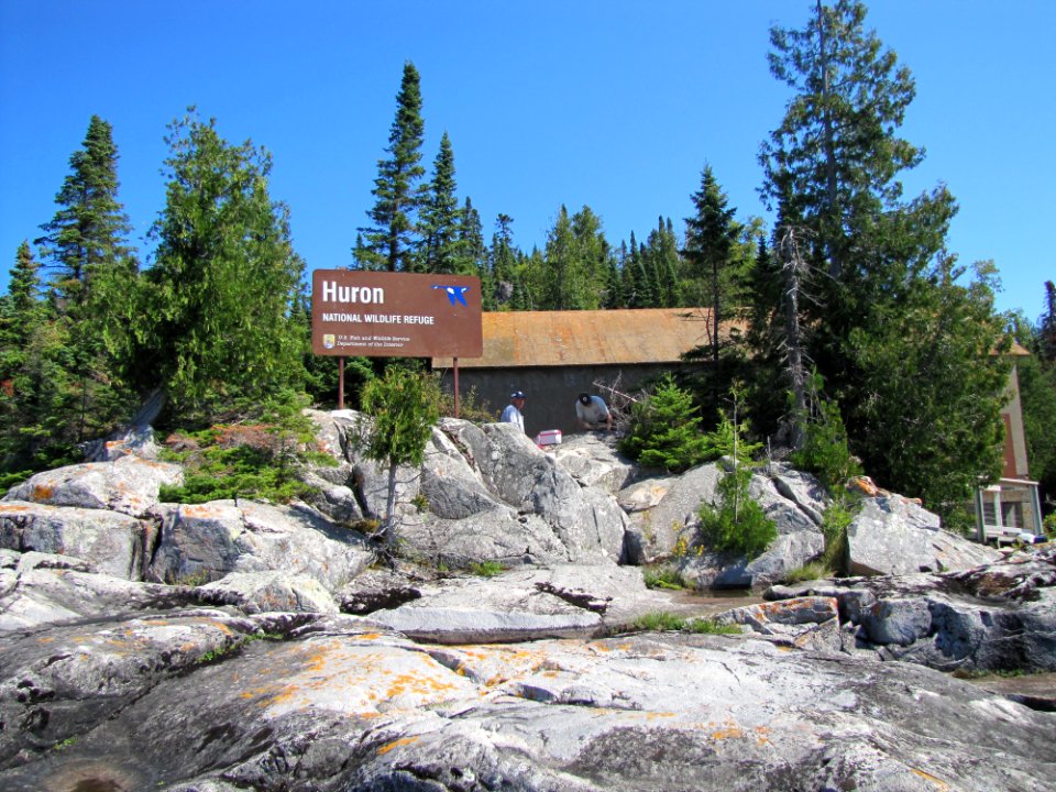 Entrance sign  at Huron National Wildlife Refuge