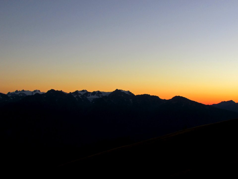 Sunset at Hurricane Ridge at Olympic NP in WA