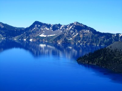 Wizard Island at Crater Lake NP in OR