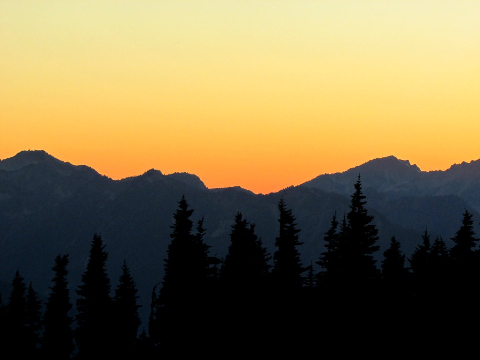 Sunset at Hurricane Ridge at Olympic NP in WA