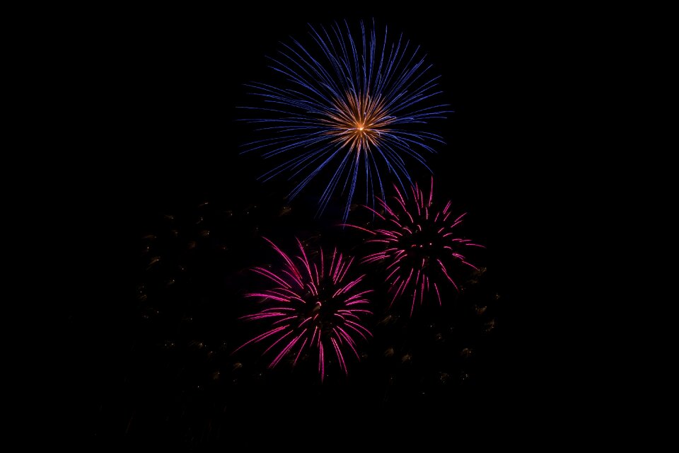 New year's eve night pyrotechnics