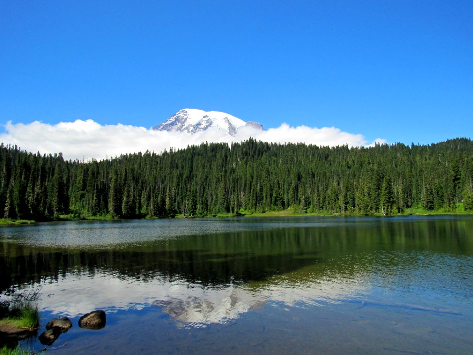 Reflection Lakes at Mt. Rainier NP in WA