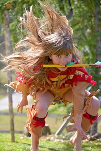 Play blond long hair