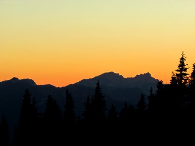 Sunset at Hurricane Ridge at Olympic NP in WA photo