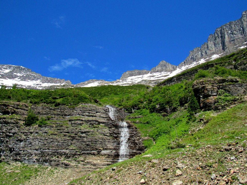 Waterfall at Glacier NP in Montana