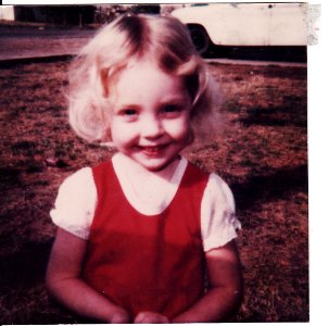 FOUND: girl in red dress