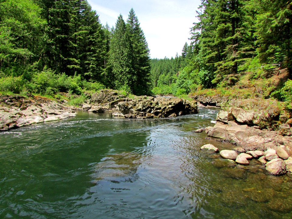 Moulton Falls Park at Lewis River in WA