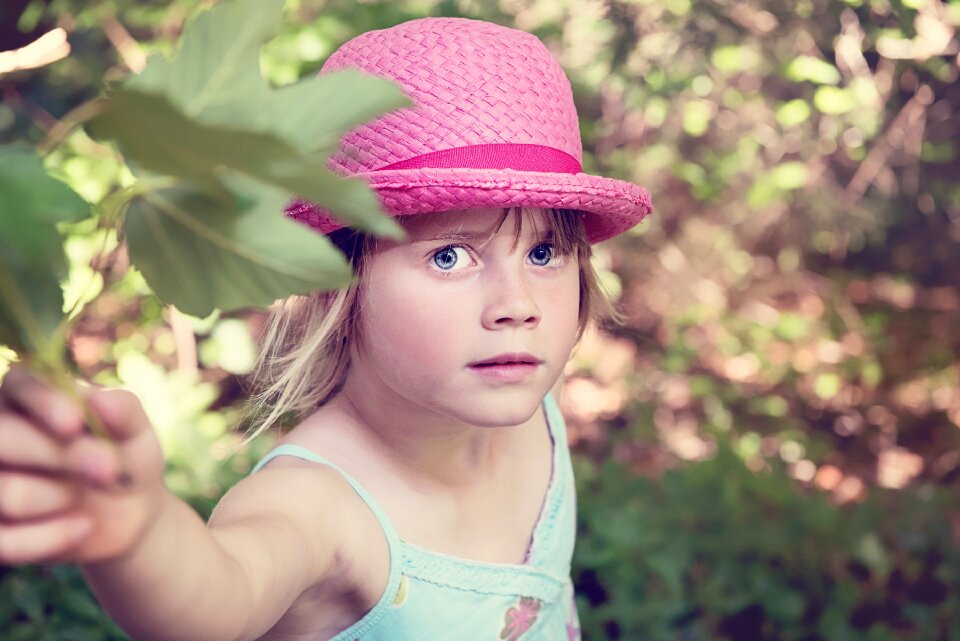 Girl face hat