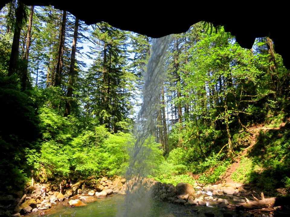 Ponytail Falls at Columbia River Gorge in Oregon