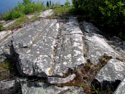 Glacial striations at Huron National Wildlife Refuge
