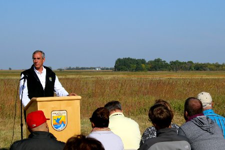 Tom Melius at the Jim Gritman Waterfowl Production Area Dedication photo