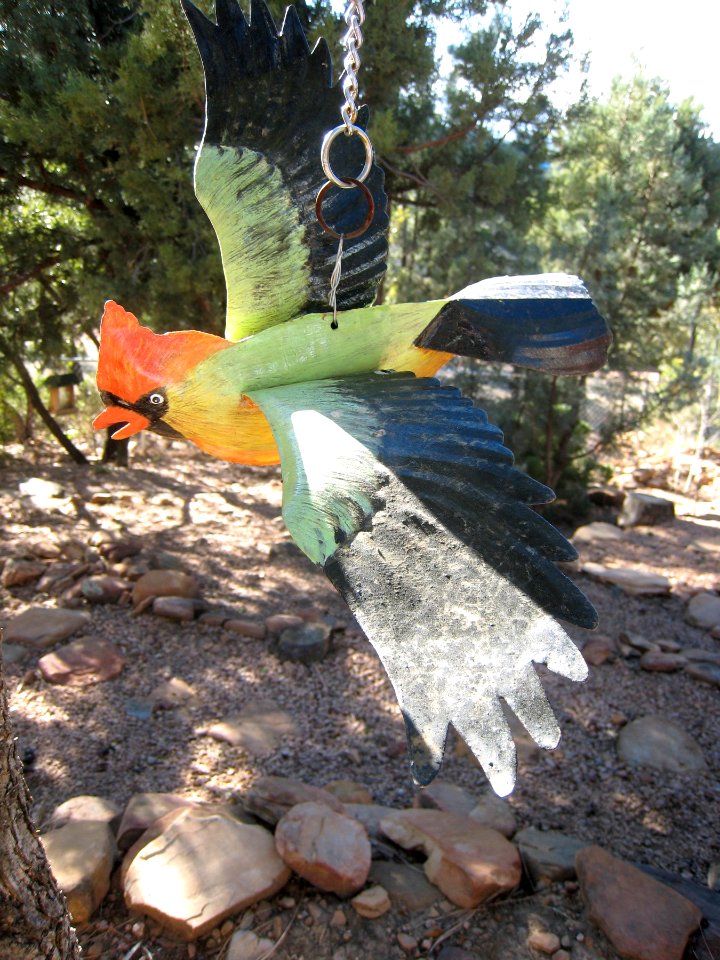 Painted Metal Birds