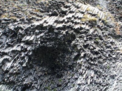 Basalt prisms stone rock photo