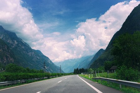 Blue sky clouds photo