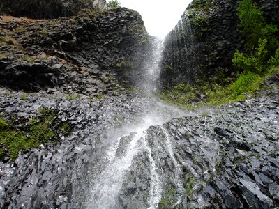 Waterfall water basalt photo