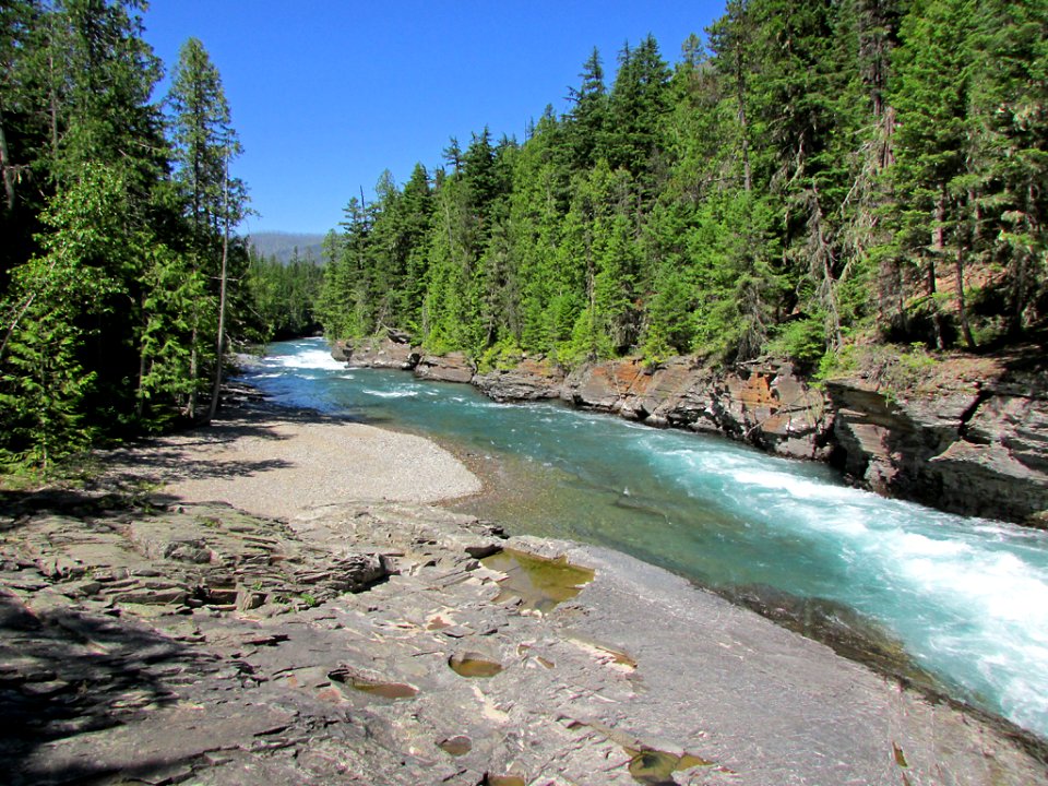 Flathead River at Glacier NP in MT