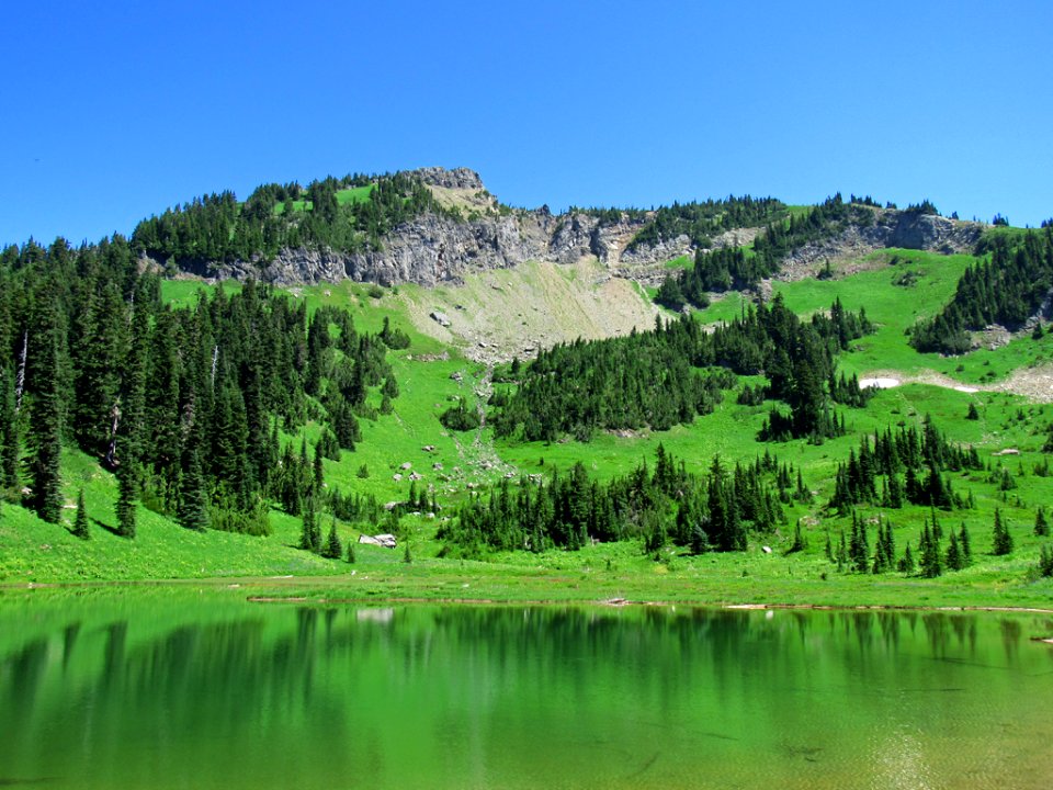 Tipsoo Lake at Mt. Rainier NP in WA