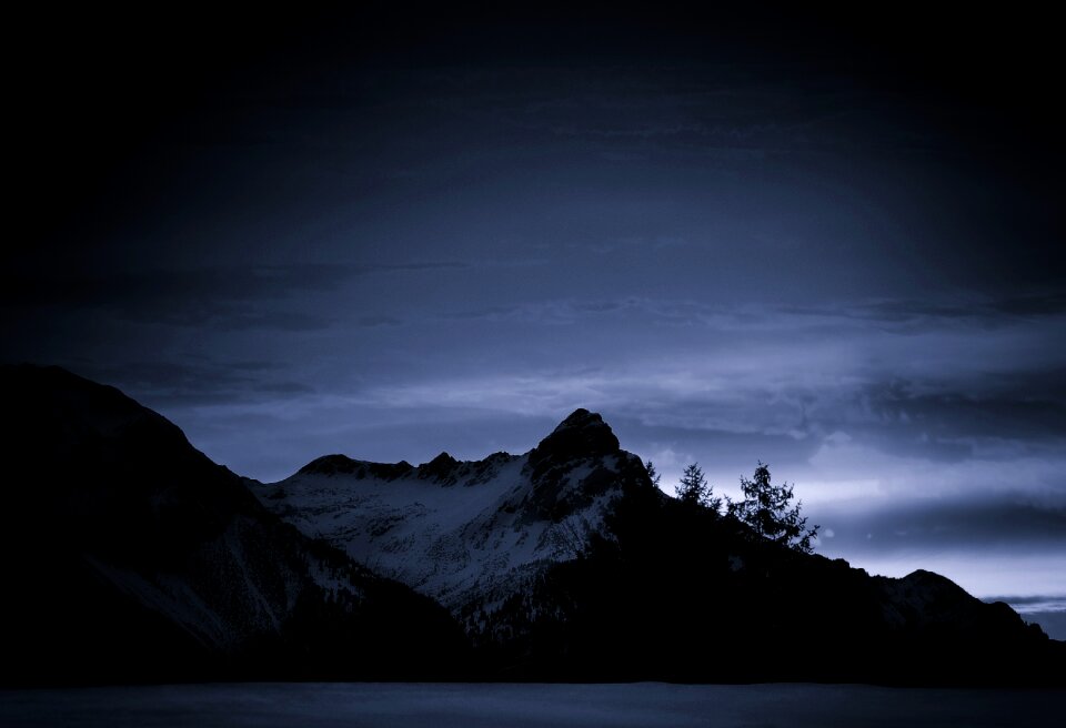 Snow landscape sky