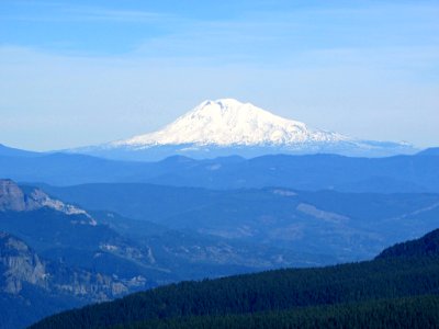 View from Larch Mountain at Columbia River Gorge in OR