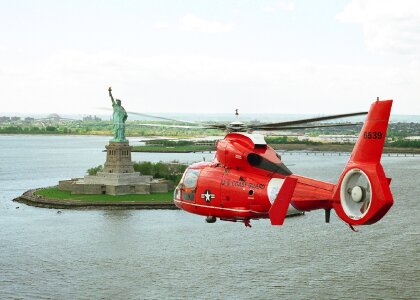 Coast guard flying island
