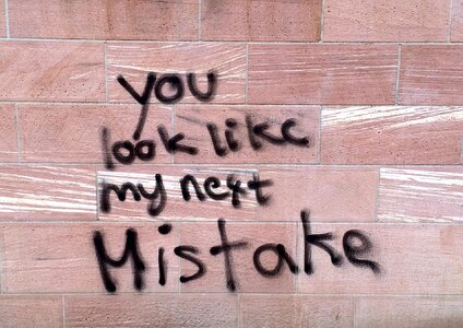 Brick saying vandalism