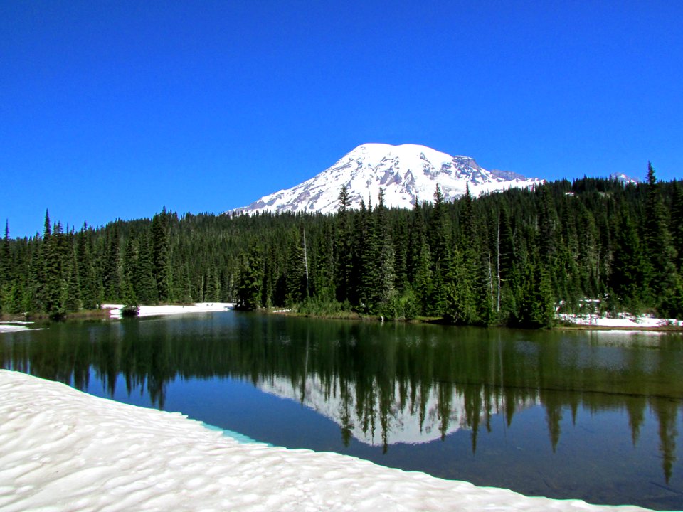 Reflection Lakes at Mt. Rainier NP in WA