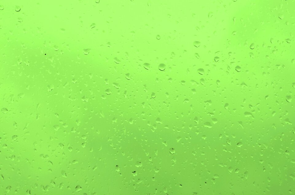 Drops of water green green rain
