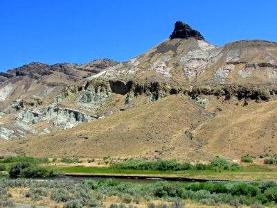 Sheep Rock Unit at John Day Fossil Beds NM in OR photo