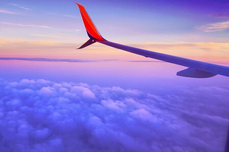 Sky plane clouds