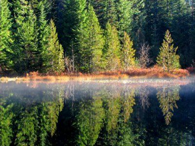 Trillium Lake at Mt. Hood in OR photo